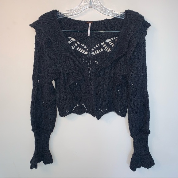 Free People Avery Cardigan Black XS - Picture 7 of 13